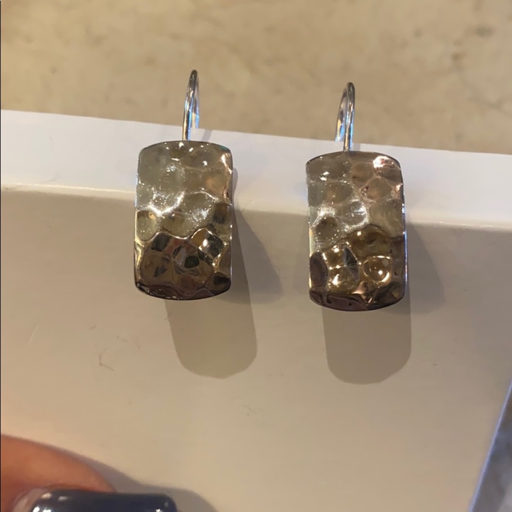 Classy Silpada Hammered Earrings Brand New